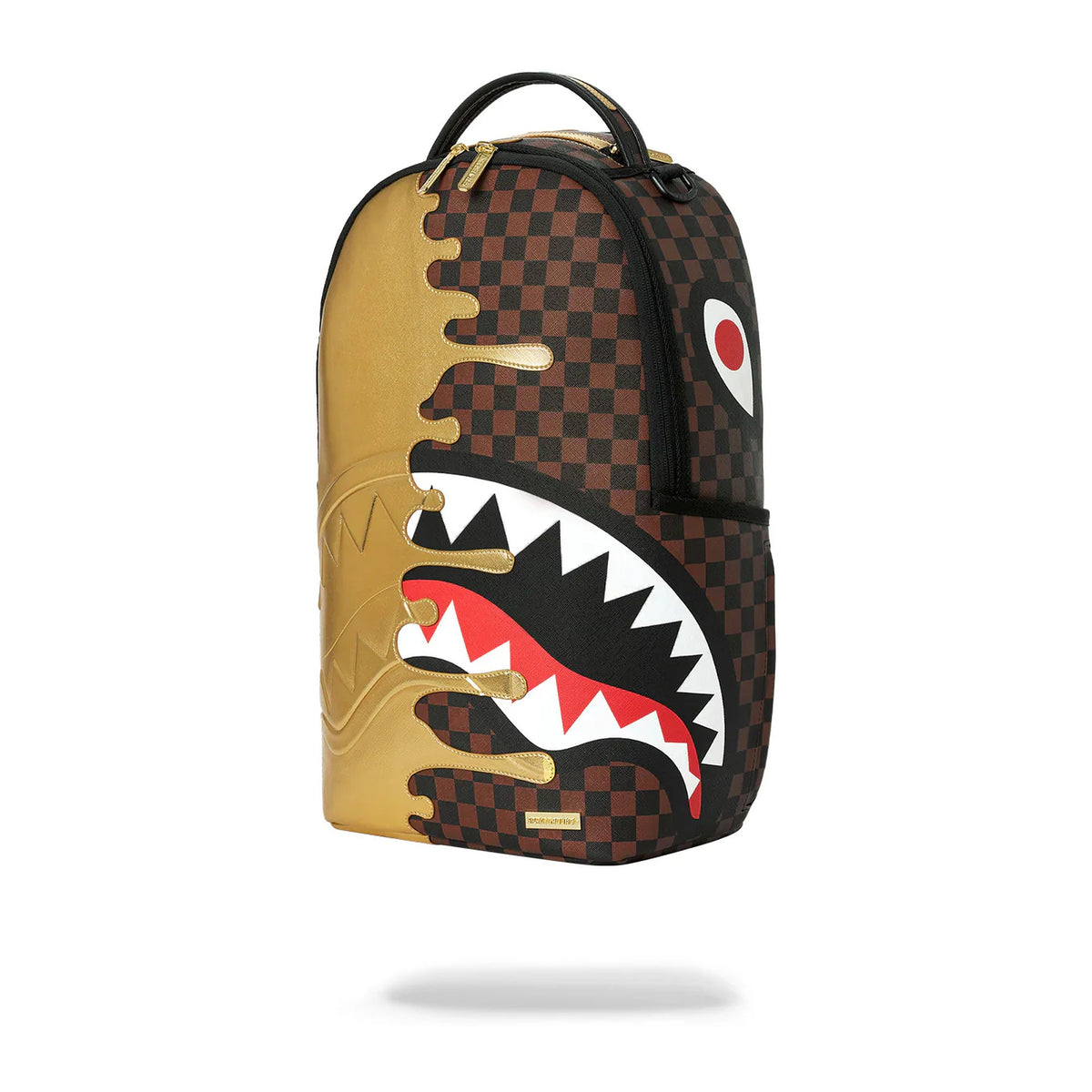 Zaini Sprayground Sharks IN Paris Gold Drip Backpack, vista 3