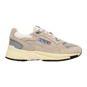 Sneakers Autry Hyperway in mesh e suede sand e argento