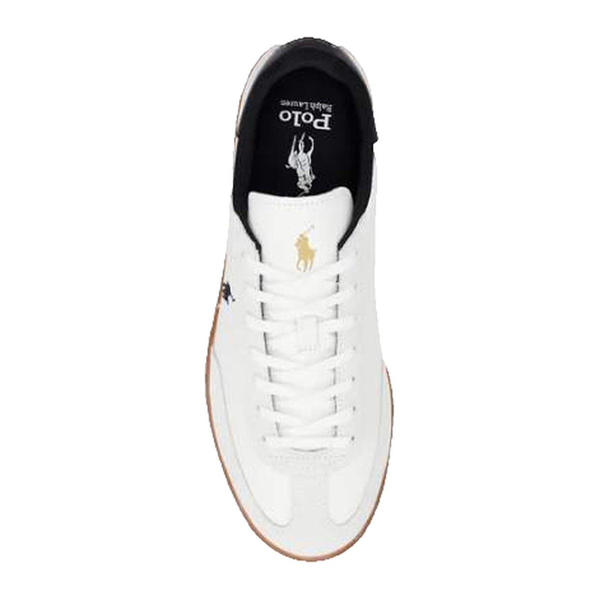 Sneakers Polo Ralph Lauren Sneaker Bedford In Pelle E Camoscio Bianco, vista 3