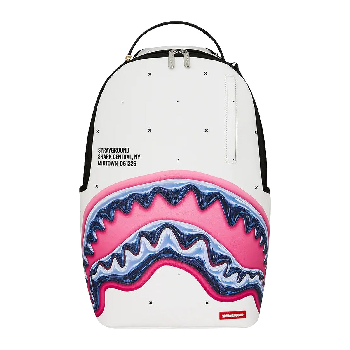 Zaini Sprayground Shark Central Liquid Chrome Backpack