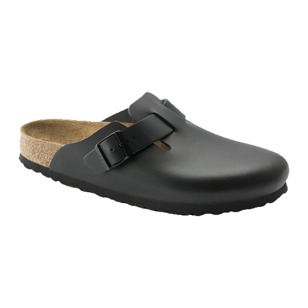 Sabot Birkenstock Boston Black, Natural Leather