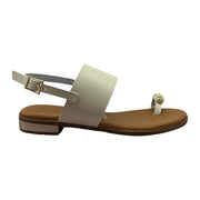 Sandali Bassi In Vacchetta Ghiaccio