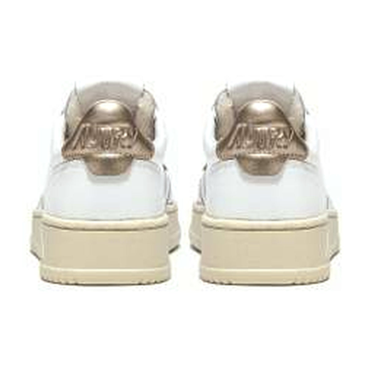 Sneakers Autry Medalist Low Woman White Gold, vista 3