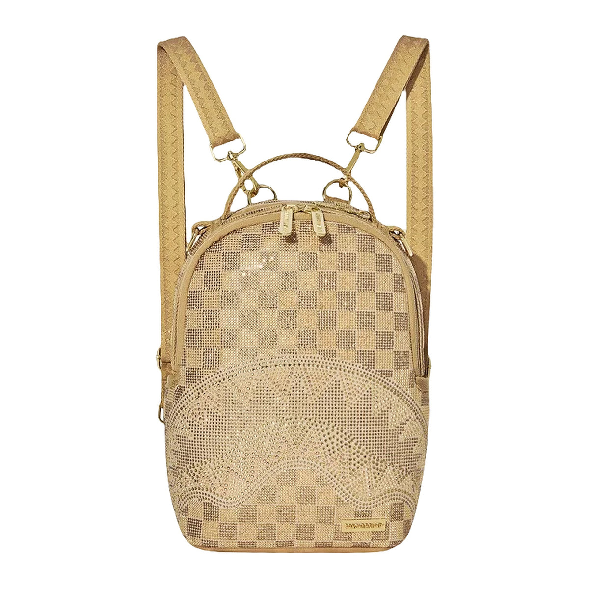 Zaini Sprayground 2 Tone Gold Trinity Mini Backpack
